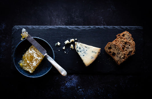 The correct way to cut Stilton cheese.