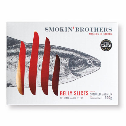 Smokin' Brothers Smoked Salmon 'Sashimi' Style Belly Slices - 200g