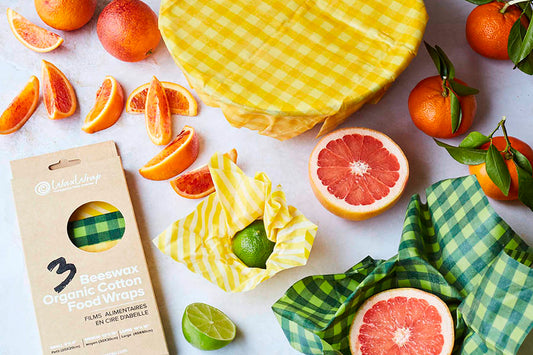 3 Waxed Organic Cotton Food Wraps